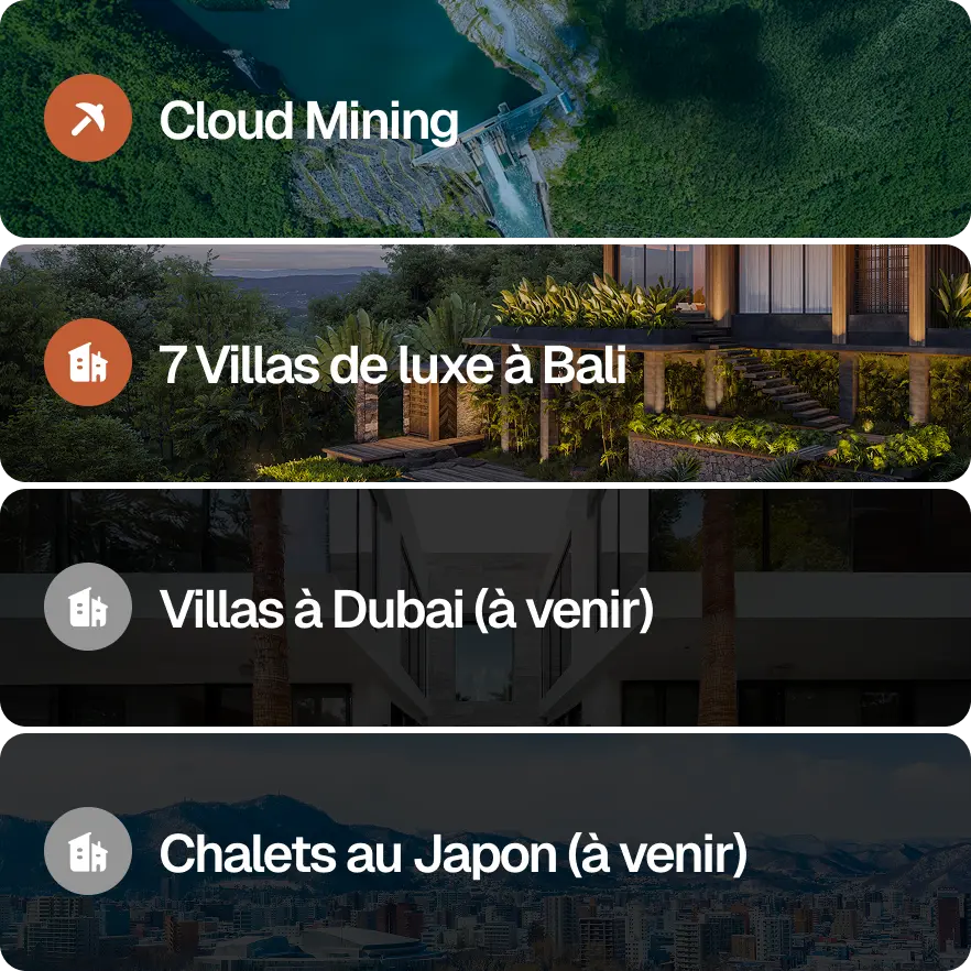 Investissement en actifs numériques avec offres exclusives, financement de projets à haut rendement et Cloud Mining sécurisé