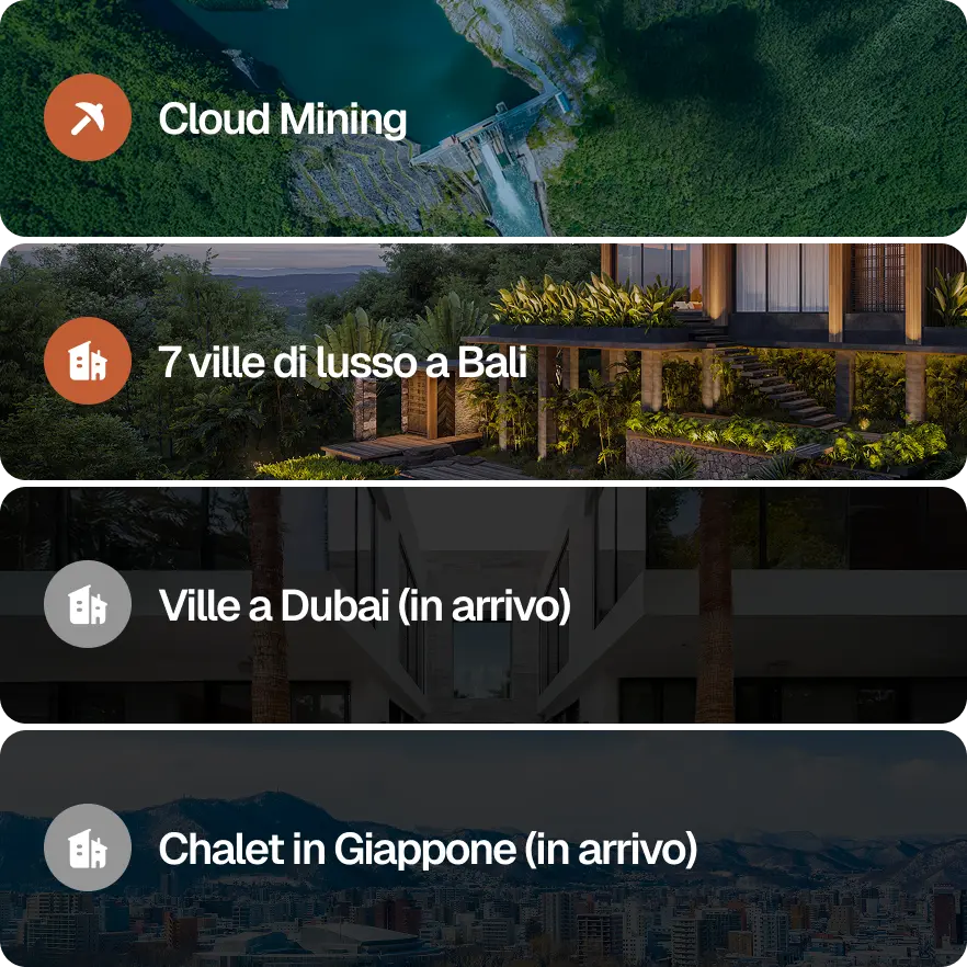 Investimento in asset digitali con offerte esclusive, finanziamento di progetti ad alto rendimento e Cloud Mining sicuro
