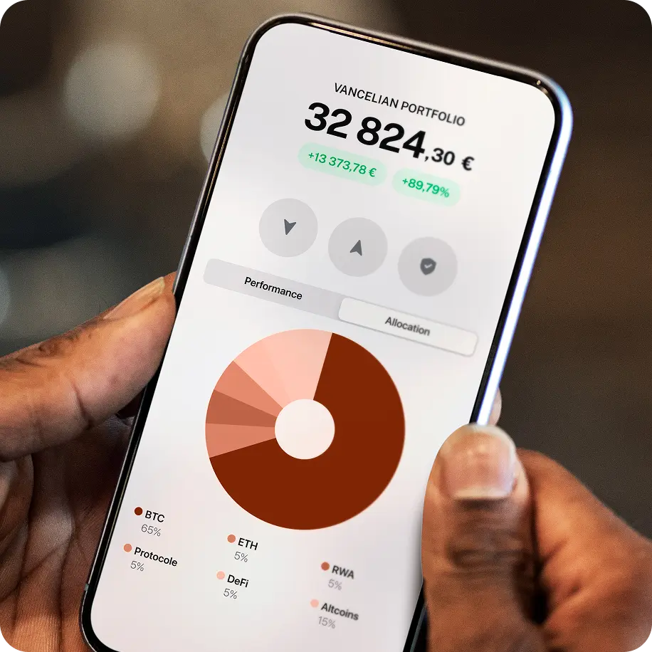 Application de gestion de crypto-actifs avec trading, frais réduits, protection du capital et stratégie automatisée