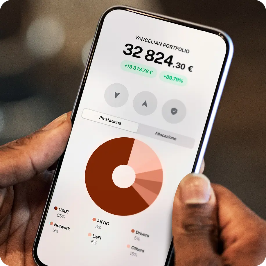 App per la gestione di asset crypto con trading, commissioni basse, protezione del capitale e strategie automatizzate